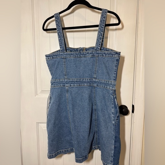 Wild Fable Blue Denim Front Zip Dress - Picture 3 of 4